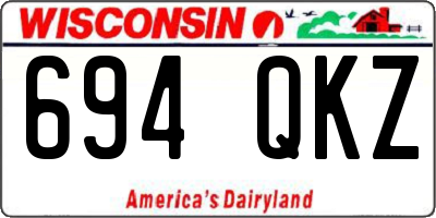 WI license plate 694QKZ