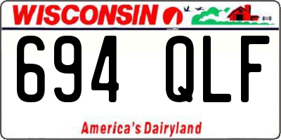 WI license plate 694QLF