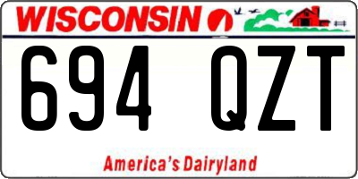 WI license plate 694QZT