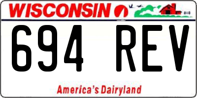 WI license plate 694REV
