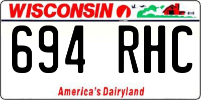 WI license plate 694RHC