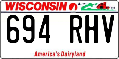 WI license plate 694RHV