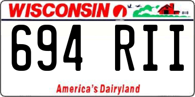 WI license plate 694RII