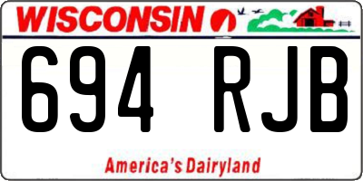 WI license plate 694RJB