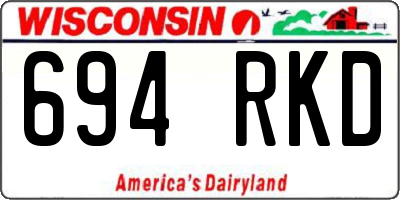 WI license plate 694RKD