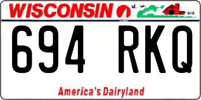 WI license plate 694RKQ