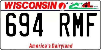 WI license plate 694RMF