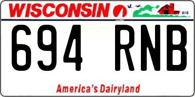 WI license plate 694RNB