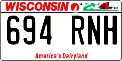 WI license plate 694RNH
