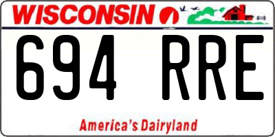 WI license plate 694RRE
