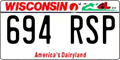 WI license plate 694RSP