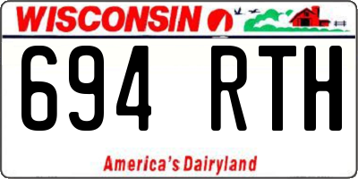 WI license plate 694RTH