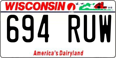 WI license plate 694RUW