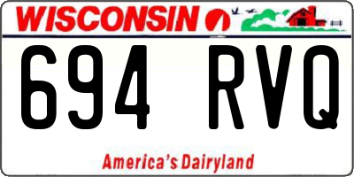 WI license plate 694RVQ