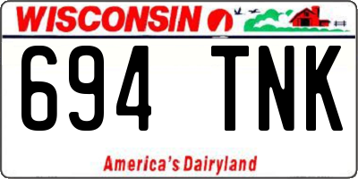 WI license plate 694TNK