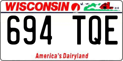 WI license plate 694TQE
