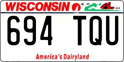 WI license plate 694TQU