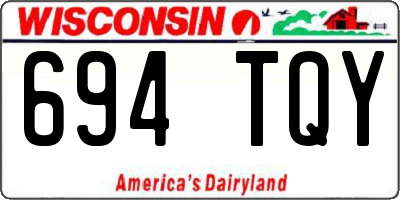 WI license plate 694TQY