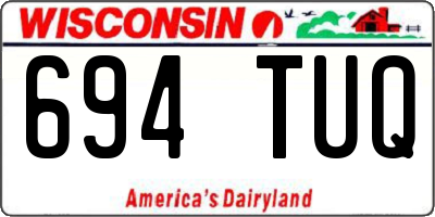 WI license plate 694TUQ