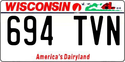 WI license plate 694TVN