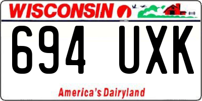 WI license plate 694UXK