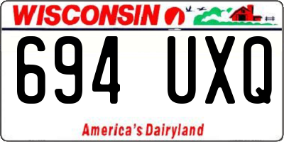 WI license plate 694UXQ