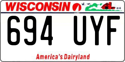 WI license plate 694UYF