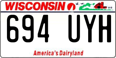 WI license plate 694UYH