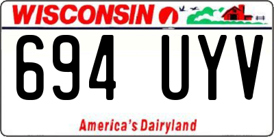 WI license plate 694UYV