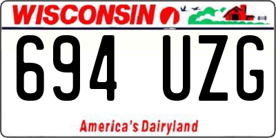 WI license plate 694UZG