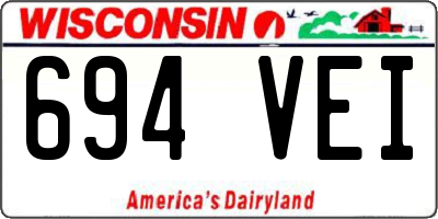WI license plate 694VEI
