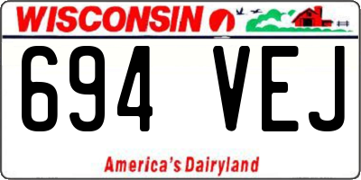 WI license plate 694VEJ