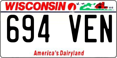 WI license plate 694VEN