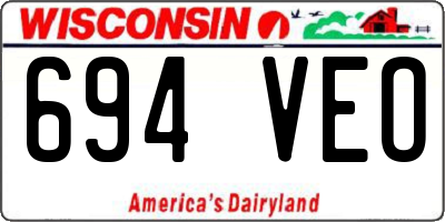 WI license plate 694VEO