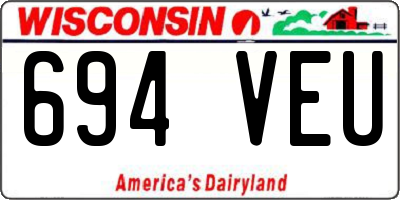 WI license plate 694VEU