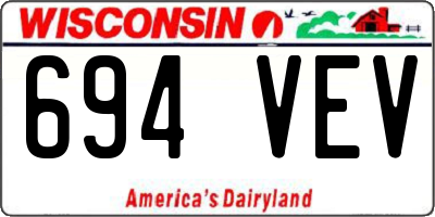 WI license plate 694VEV