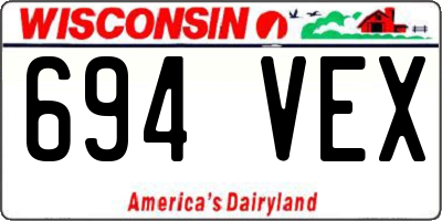 WI license plate 694VEX