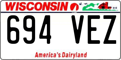 WI license plate 694VEZ