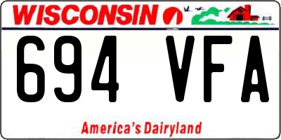 WI license plate 694VFA