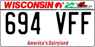 WI license plate 694VFF