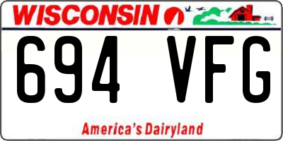 WI license plate 694VFG