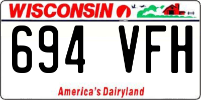 WI license plate 694VFH