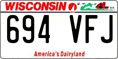 WI license plate 694VFJ