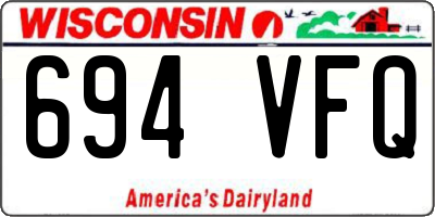 WI license plate 694VFQ