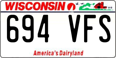 WI license plate 694VFS