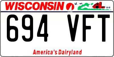 WI license plate 694VFT