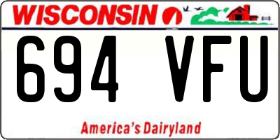 WI license plate 694VFU