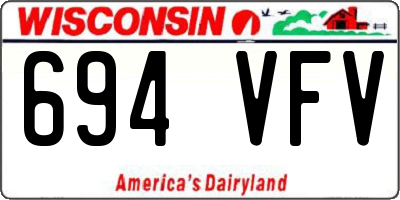 WI license plate 694VFV