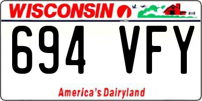 WI license plate 694VFY