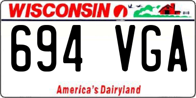 WI license plate 694VGA